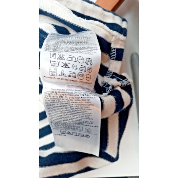 Banana Republic Women's Size XL Top Navy & Cream Nautical Striped Long Sleeve - Picture 6 of 6
